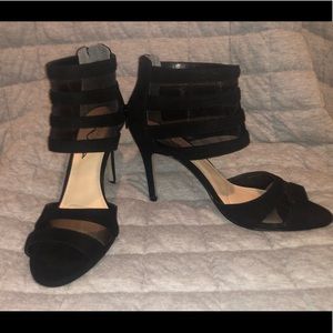 black lace high heels